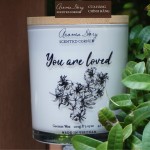 Nến Thơm Trang Trí, Cao Cấp, Tự Nhiên Aroma Story Hương Xạ Hương Trắng & Hoa Hông Your Are Loved Size 200g