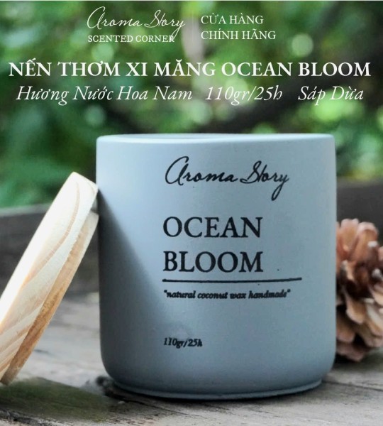 Nến Thơm Cốc Xi Măng Hương Nước Hoa Dior Sauvage Ocean Bloom Aroma Story Size 110g