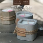 Nến Thơm Cốc Xi Măng Size 40g/ Tealight, Mini Candle Cup Handmade, Nhiều Hương, Sáp Dừa, Tinh Dầu Nhập Khẩu