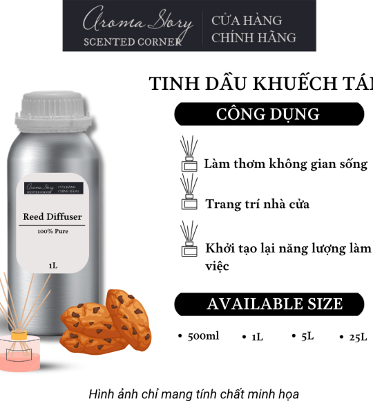 Tinh Dầu Khuếch Tán Giá Lít Aroma Story Hương Bánh Quy Bơ (Biscuit) - Dùng Để Làm Thơm Phòng, Không Gian Sống