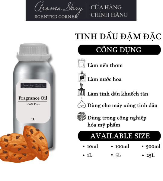 Tinh Dầu Đậm Đặc Aroma Story Hương Bánh Quy Bơ (Biscuit) - Dùng Để Làm Nến Thơm, Nước Hoa, Tinh Dầu Khuếch Tán, Máy Xông