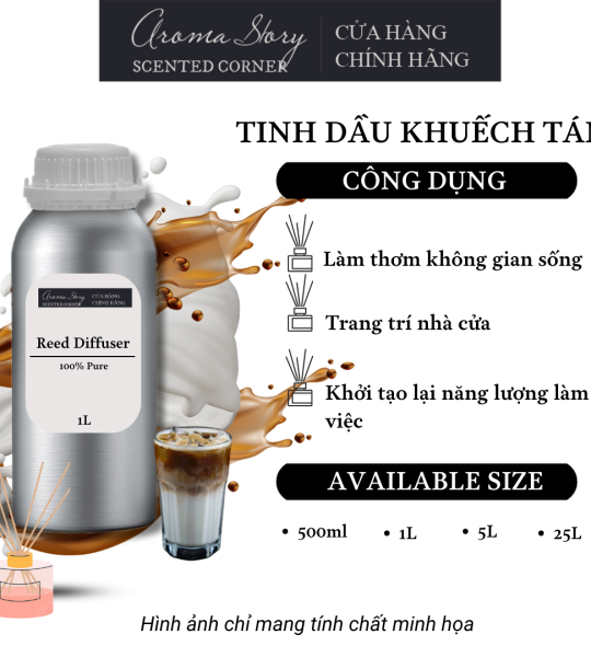 Tinh Dầu Khuếch Tán Giá Lít Aroma Story Hương Cà Phê Sữa (Capucino) - Dùng Để Làm Thơm Phòng, Không Gian Sống