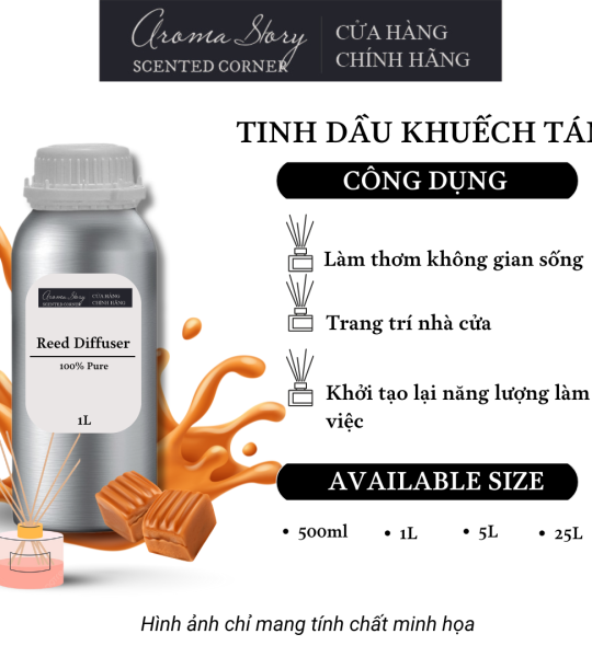 Tinh Dầu Khuếch Tán Giá Lít Aroma Story Hương Caramen (Caramel) - Dùng Để Làm Thơm Phòng, Không Gian Sống