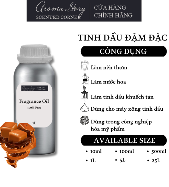 Tinh Dầu Đậm Đặc Aroma Story Hương Caramen (Caramel) - Dùng Để Làm Nến Thơm, Nước Hoa, Tinh Dầu Khuếch Tán, Máy Xông