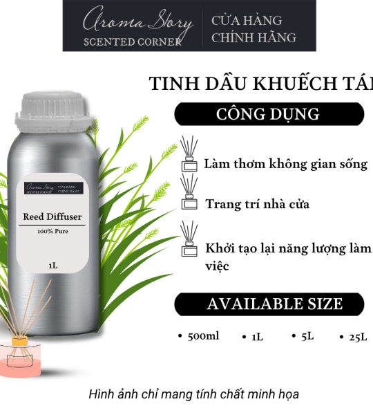 Tinh Dầu Khuếch Tán Giá Lít Aroma Story Hương Cỏ Hương Bài (Vertiver)- Dùng Để Làm Thơm Phòng, Không Gian Sống