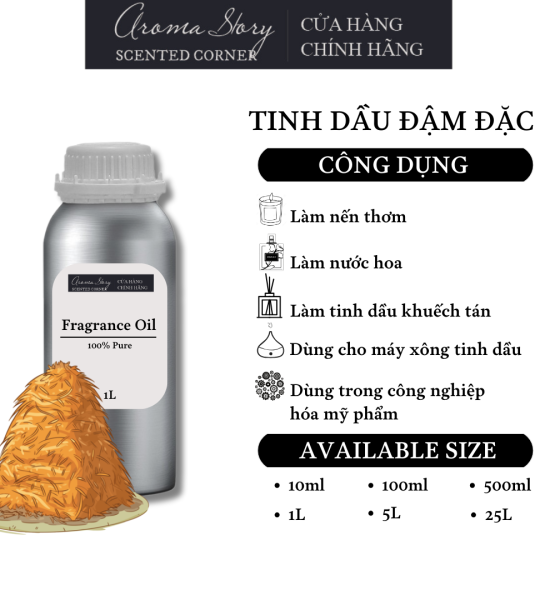 Tinh Dầu Đậm Đặc Aroma Story Hương Cỏ Khô (Hay) - Dùng Để Làm Nến Thơm, Nước Hoa, Tinh Dầu Khuếch Tán, Máy Xông Tinh Dầu