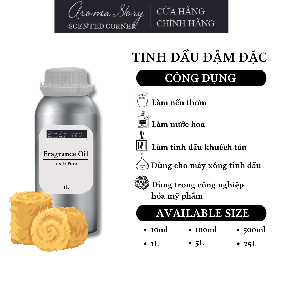 Tinh Dầu Đậm Đặc Aroma Story Hương Cỏ Hương Bài (Vertiver)- Dùng Để Làm Nến Thơm, Nước Hoa, Tinh Dầu Khuếch Tán