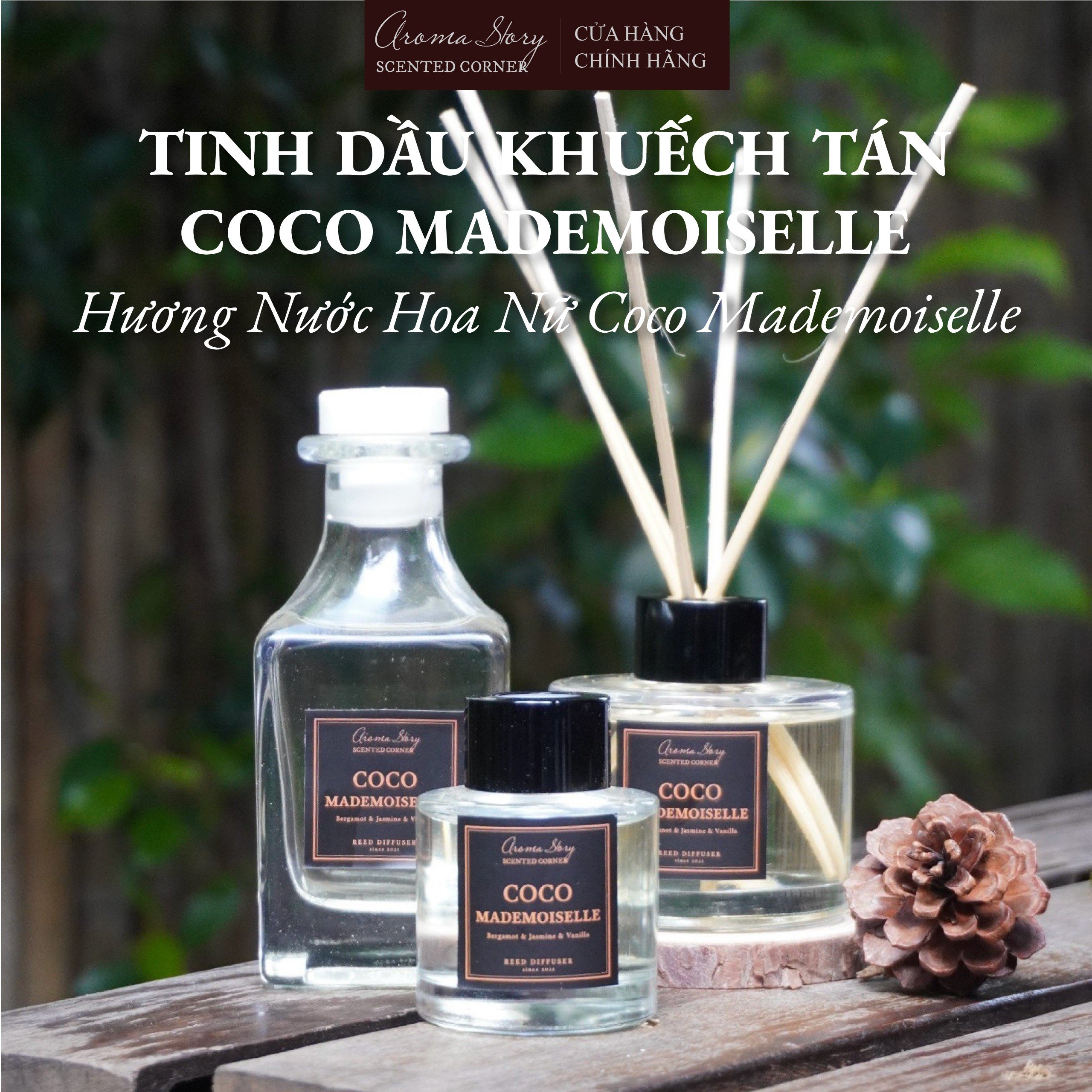 Tinh Dầu Khuếch Tán Coco Mademoiselle Aroma Story Size 50ml/100ml/150ml