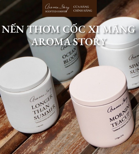 [16 Hương] Nến Thơm Cốc Xi Măng Nhiều Hương Để Lựa Chọn Aroma Story Size 110g - 200g