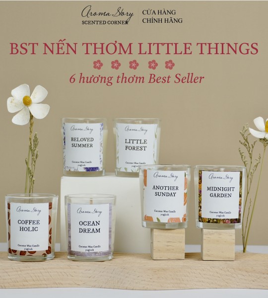 Nến Thơm Mini Hương Hoa Nhài & Cam Hương Beloved Summer Aroma Story Size 50g