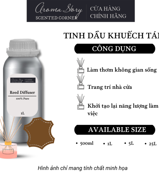 Tinh Dầu Khuếch Tán Giá Lít Aroma Story Hương Da Thuộc (Leather) - Dùng Để Làm Thơm Phòng, Không Gian Sống