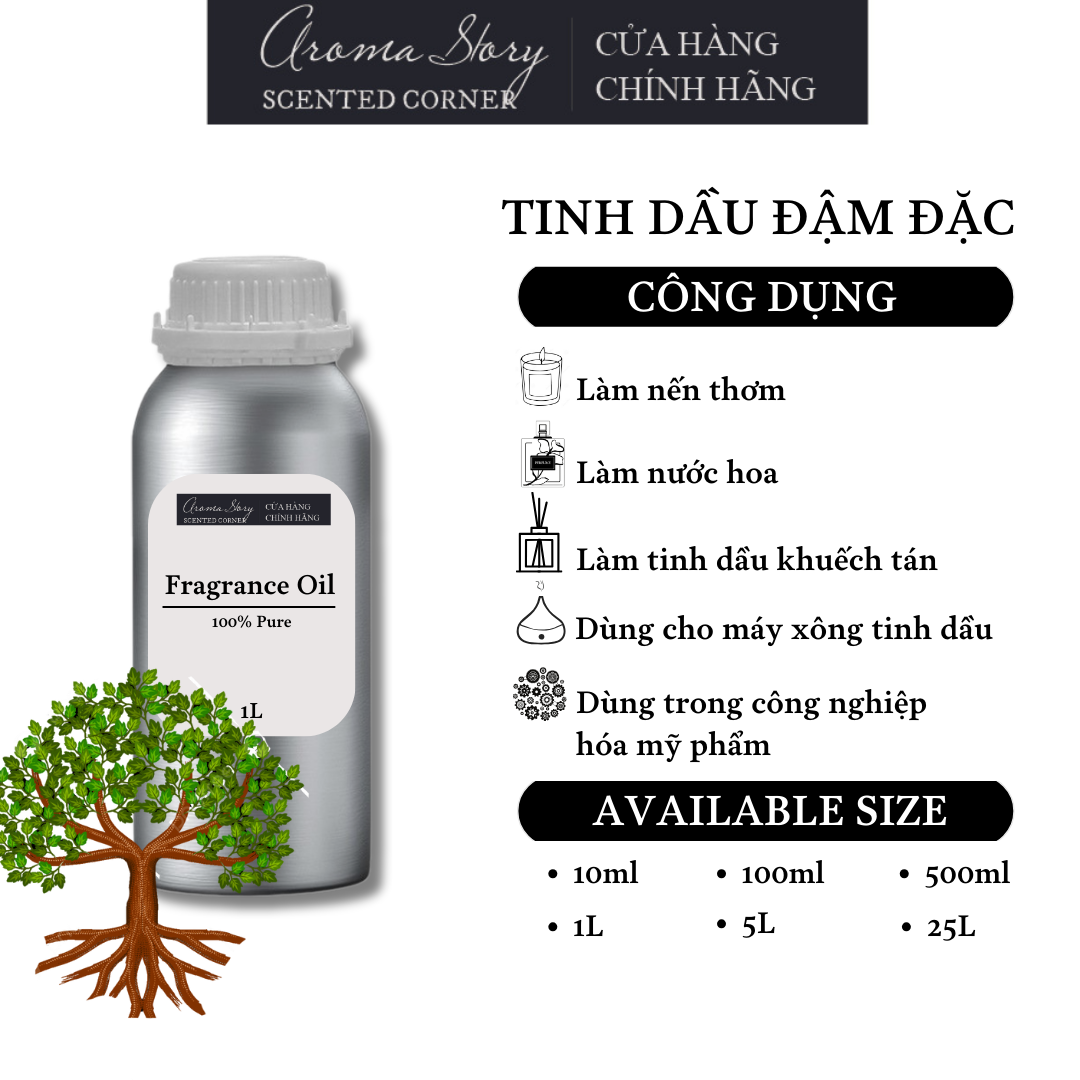 Tinh Dầu Đậm Đặc Aroma Story Hương Gỗ Teak - Dùng Để Làm Nến Thơm, Nước Hoa, Tinh Dầu Khuếch Tán, Máy Xông Tinh Dầu