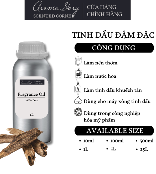 Tinh Dầu Đậm Đặc Aroma Story Hương Gỗ Trầm (AGARWOOD) - Dùng Để Làm Nến Thơm, Nước Hoa, Tinh Dầu Khuếch Tán, Máy Xông