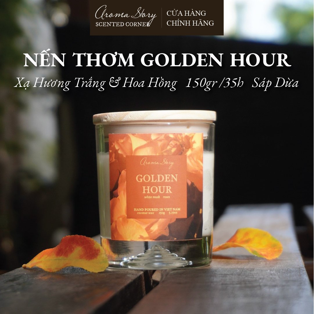 Nến Thơm Light Up The Dark Aroma Story Hương Tự Nhiên Cao Cấp Cốc Thuỷ Tinh Cozy Blanket Nhiều Hương Size 150g