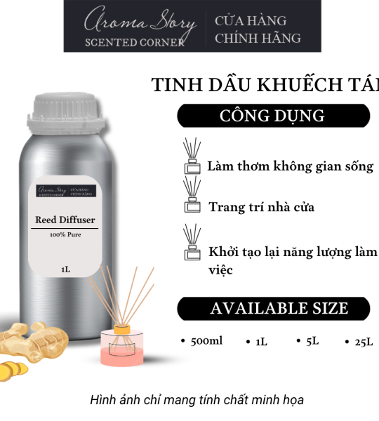 Tinh Dầu Khuếch Tán Giá Lít Aroma Story Hương Gừng(Ginger) - Dùng Thơm Phòng, Không Gian Sống