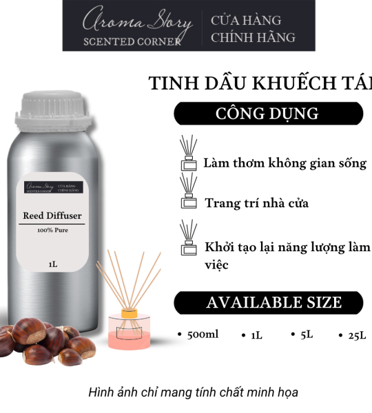 Tinh Dầu Khuếch Tán Giá Lít Aroma Story Hương Hạt Dẻ (Chestnut)- Dùng Để LàmThơm Phòng, Không Gian Sống