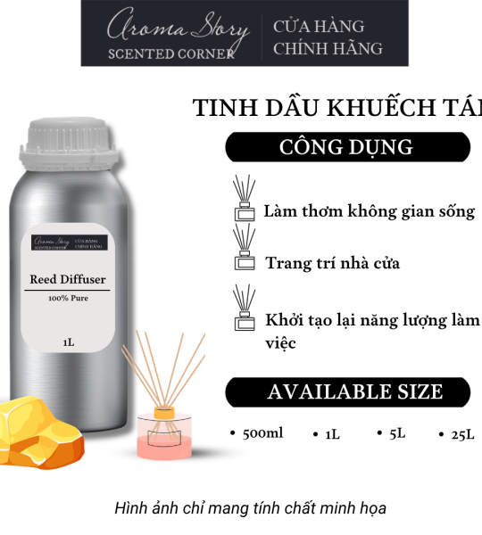 Tinh Dầu Khuếch Tán Giá Lít Aroma Story Hương Hổ Phách (Amber)- Dùng Để Làm Thơm Phòng, Không Gian Sống