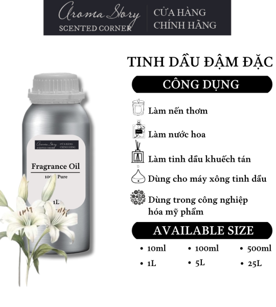 Tinh Dầu Đậm Đặc Aroma Story Hương Hoa Bách Hợp - Dùng Để Làm Nến Thơm, Nước Hoa, Tinh Dầu Khuếch Tán, Máy Xông