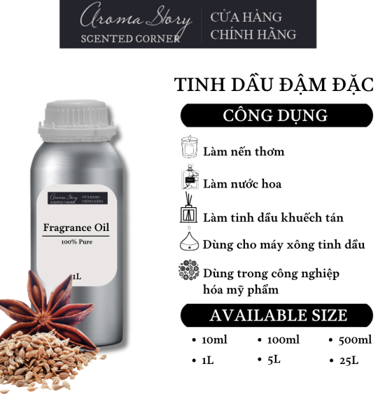 Tinh Dầu Đậm Đặc Aroma Story Hương Hoa Hồi (Star Anise) - Dùng Để Làm Nến Thơm, Nước Hoa, Tinh Dầu Khuếch Tán, Máy Xông