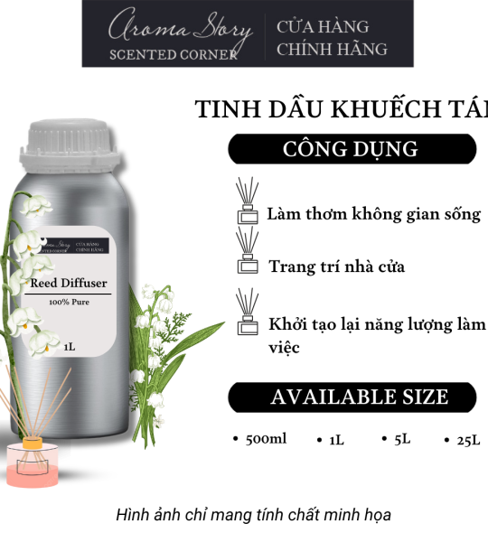 Tinh Dầu Khuếch Tán Giá Lít Aroma Story Hương Hoa Linh Lan(Lily Of The Valley) - Dùng Để Làm Thơm Phòng, Không Gian Sống