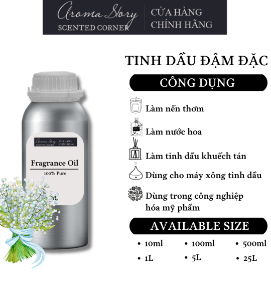 Tinh Dầu Đậm Đặc Aroma Story Hương Hoa Linh Lan- Dùng Để Làm Nến Thơm, Nước Hoa, Tinh Dầu Khuếch Tán, Máy Xông Tinh Dầu