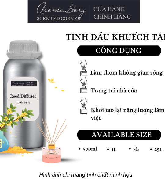 Tinh Dầu Khuếch Tán Giá Lít Aroma Story Hương Hoa Mộc Tê (Osmanthus) - Dùng Để Làm Thơm Phòng, Không Gian Sống