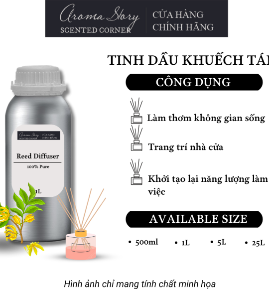 Tinh Dầu Khuếch Tán Giá Lít Aroma Story Hương Hoa Ngọc Lan Tây - Dùng Để Làm Thơm Phòng, Không Gian Sống