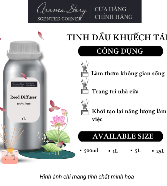 Tinh Dầu Khuếch Tán Giá Lít Aroma Story Hương Hoa Sen Hồng (Pink Lotus) - Dùng Để Làm Thơm Phòng, Không Gian Sống