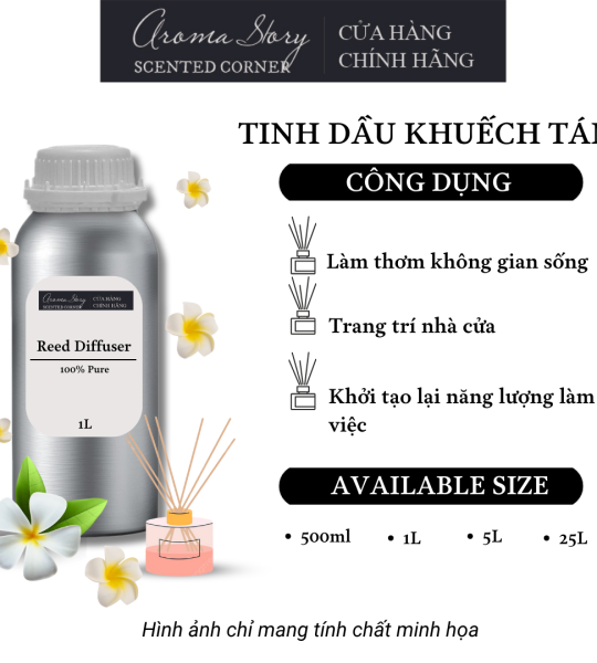 Tinh Dầu Khuếch Tán Aroma Story Hương Hoa Sứ Trắng - Dùng Để Làm Thơm Phòng, Không Gian Sống