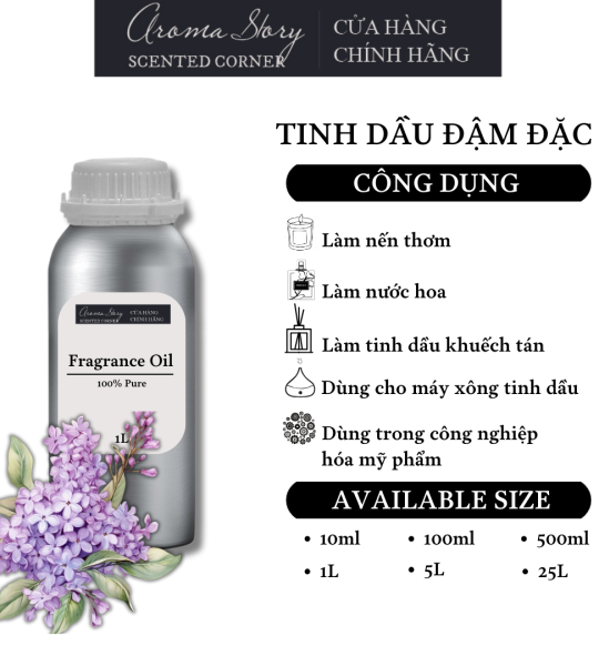 Tinh Dầu Đậm Đặc Aroma Story Hương Hoa Tử Đinh Hương - Dùng Để Làm Nến Thơm, Nước Hoa, Tinh Dầu Khuếch Tán, Máy Xông