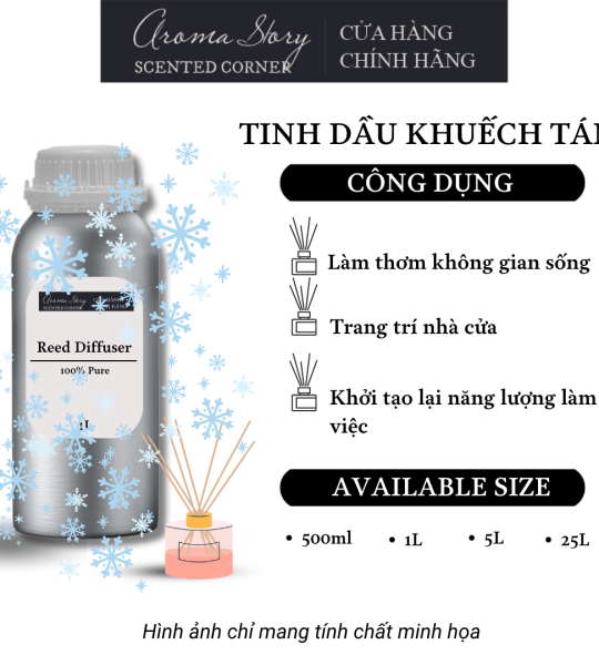 Tinh Dầu Khuếch Tán Giá Lít Aroma Story Hương Hoa Tuyết (Snow Crystal) - Dùng Để Làm Thơm Phòng, Không Gian Sống