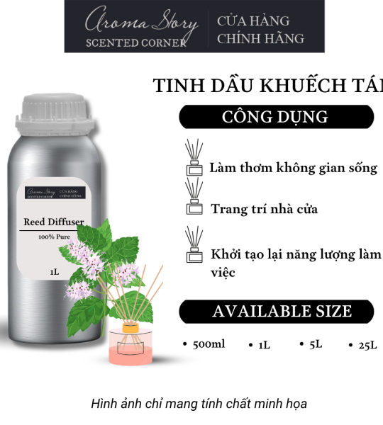 Tinh Dầu Khuếch Tán Giá Lít Aroma Story Hương Hoắc Hương (Patchouli)- Dùng Để Làm Thơm Phòng, Không Gian Sống