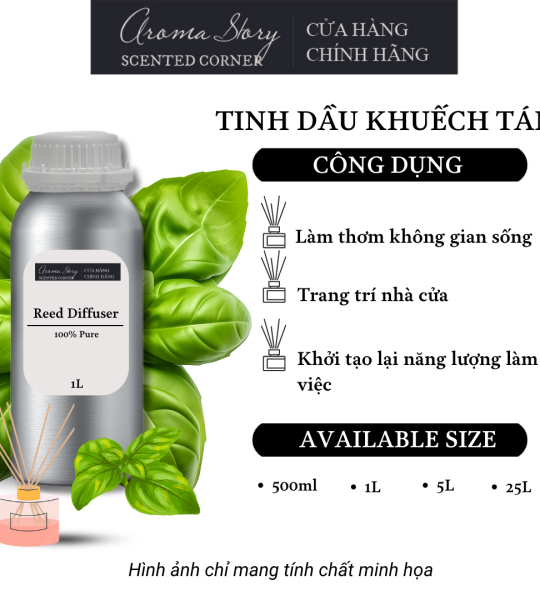 Tinh Dầu Khuếch Tán Giá Lít Aroma Story Hương Hương Nhu (HOLY BASIL)- Dùng Để Làm Thơm Phòng, Không Gian Sống