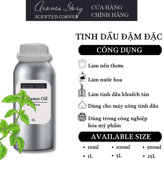 Tinh Dầu Đậm Đặc Aroma Story Hương Hương Nhu (HOLY BASIL)- Dùng Để Làm Nến Thơm, Nước Hoa, Tinh Dầu Khuếch Tán, Máy Xông