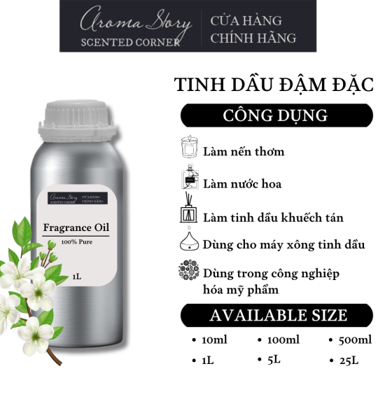 Tinh Dầu Đậm Đặc Aroma Story Hương Hoa Nhài (Jasmine) - Dùng Để Làm Nến Thơm, Nước Hoa, Tinh Dầu Khuếch Tán, Máy Xông