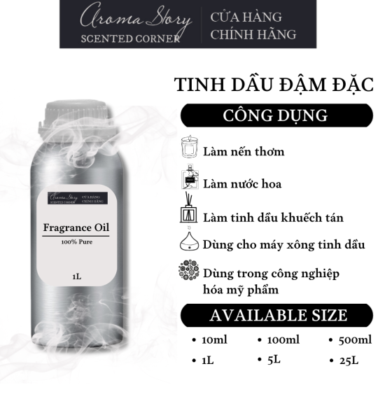 Tinh Dầu Đậm Đặc Aroma Story Hương Khói (Smoke)- Dùng Để Làm Nến Thơm, Nước Hoa, Tinh Dầu Khuếch Tán, Máy Xông Tinh Dầu