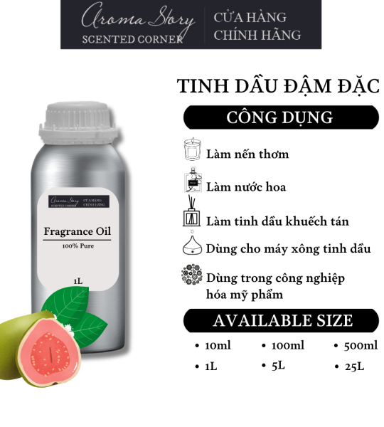 Tinh Dầu Đậm Đặc Aroma Story Hương Lá Ổi  - Dùng Để Làm Nến Thơm, Nước Hoa, Tinh Dầu Khuếch Tán, Máy Xông Tinh Dầu