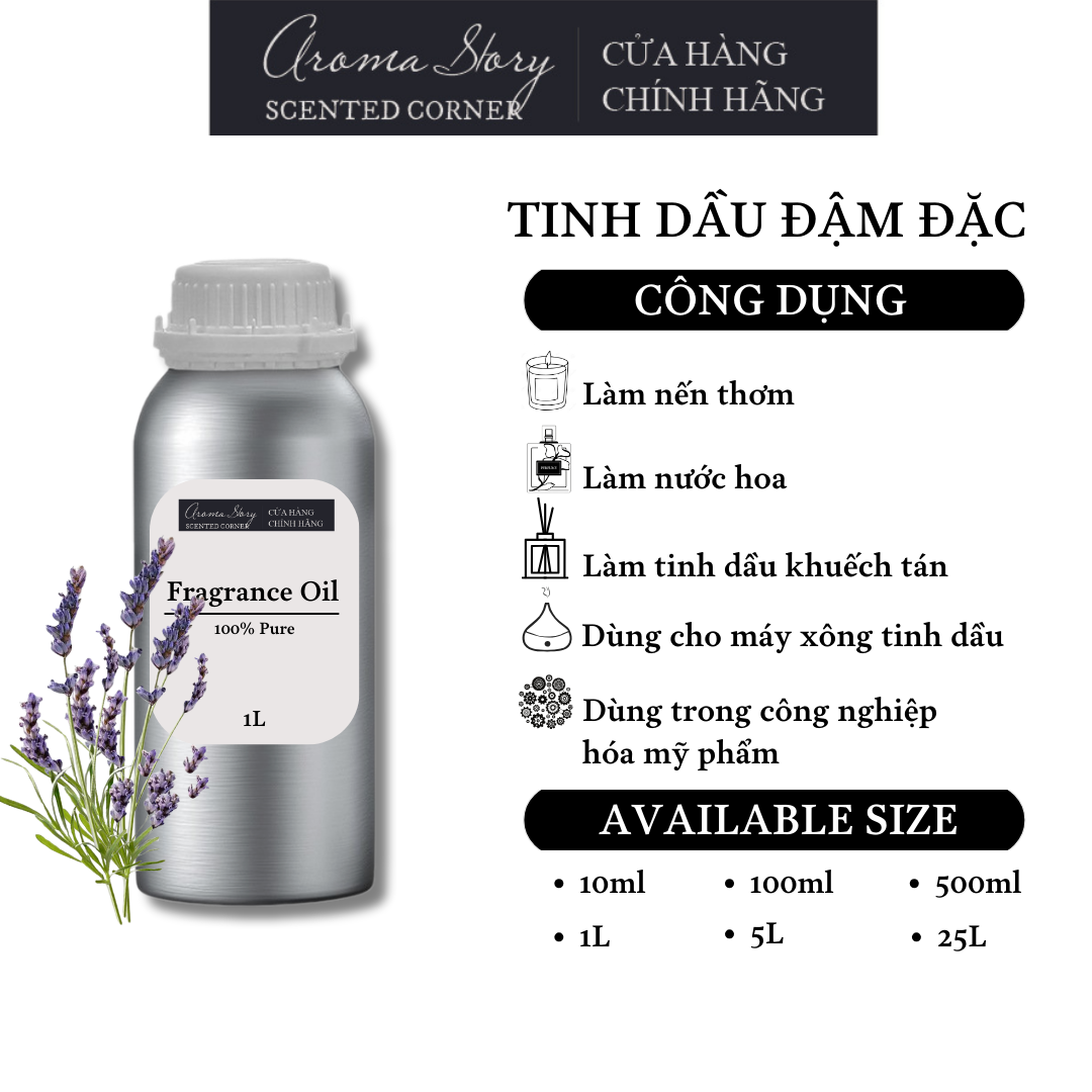 Tinh Dầu Đậm Đặc Aroma Story Hương Hoa Oải Hương Pháp - Dùng Để Làm Nến Thơm, Nước Hoa, Tinh Dầu Khuếch Tán, Máy Xông