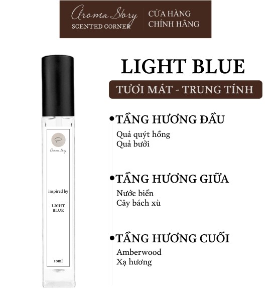 Nước Hoa Nữ Light Blue EDP Aroma Story Size 10ml/50ml