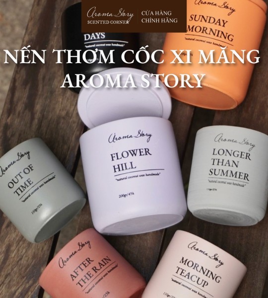 [16 Hương] Nến Thơm Cốc Xi Măng Nhiều Hương Để Lựa Chọn Aroma Story Size 110g - 200g