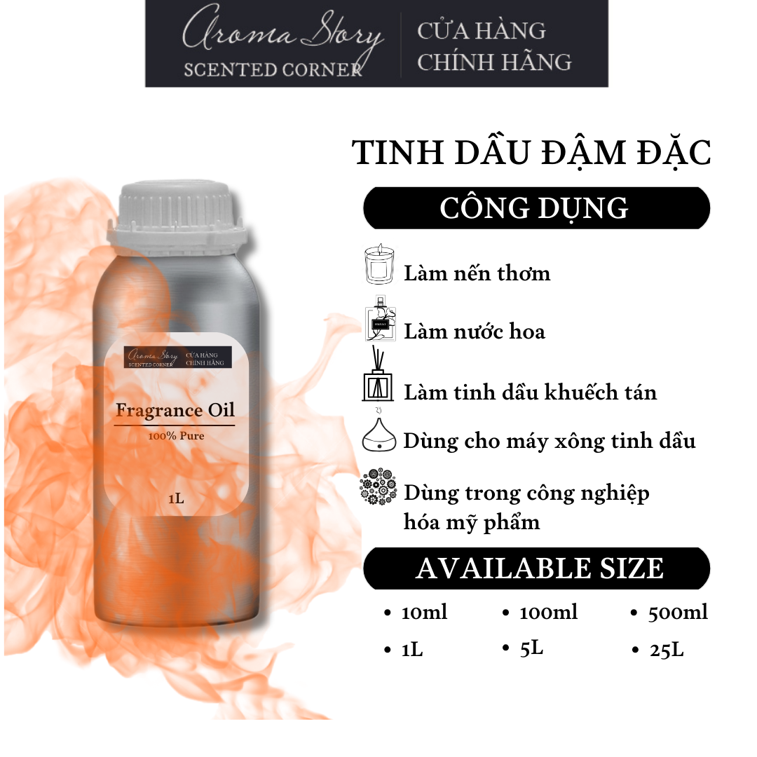 Tinh Dầu Đậm Đặc Aroma Story Hương Lửa (Fire)- Dùng Để Làm Nến Thơm, Nước Hoa, Tinh Dầu Khuếch Tán, Máy Xông Tinh Dầu