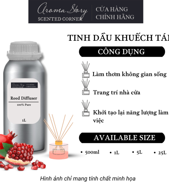 Tinh Dầu Khuếch Tán Giá Lít Aroma Story Hương Trái Lựu (Pomegranate)- Dùng Để Làm Thơm Phòng, Không Gian Sống