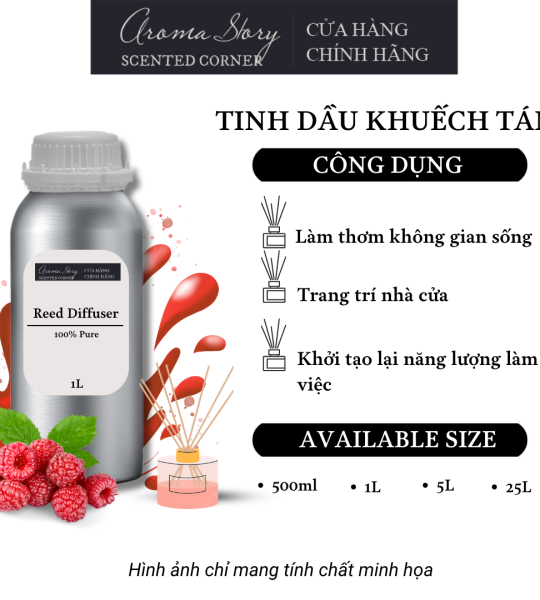 Tinh Dầu Khuếch Tán Giá Lít Aroma Story Hương Mâm Xôi (Raspberry) - Dùng Để Làm Thơm Phòng, Không Gian Sống