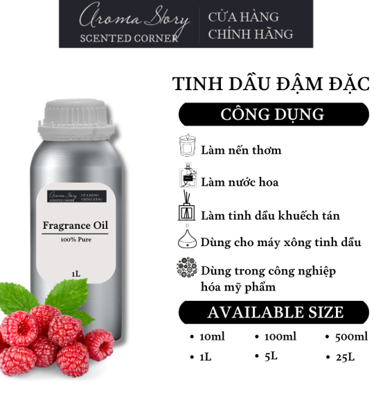 Tinh Dầu Đậm Đặc Aroma Story Hương Mâm Xôi (Raspberry) - Dùng Để Làm Nến Thơm, Nước Hoa, Tinh Dầu Khuếch Tán, Máy Xông