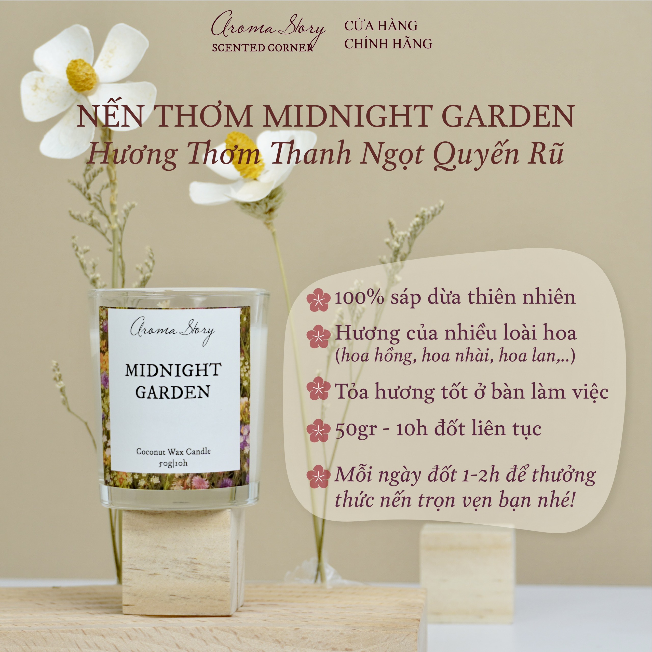 [6 Hương] Nến Thơm Mini Nhiều Hương Thơm Để Lựa Chọn Aroma Story Size 50g