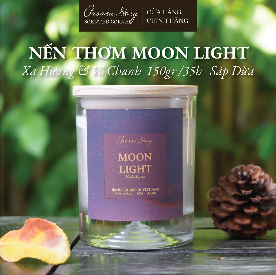 Nến Thơm Light Up The Dark Aroma Story Hương Tự Nhiên Cao Cấp Cốc Thuỷ Tinh Cozy Blanket Nhiều Hương Size 150g