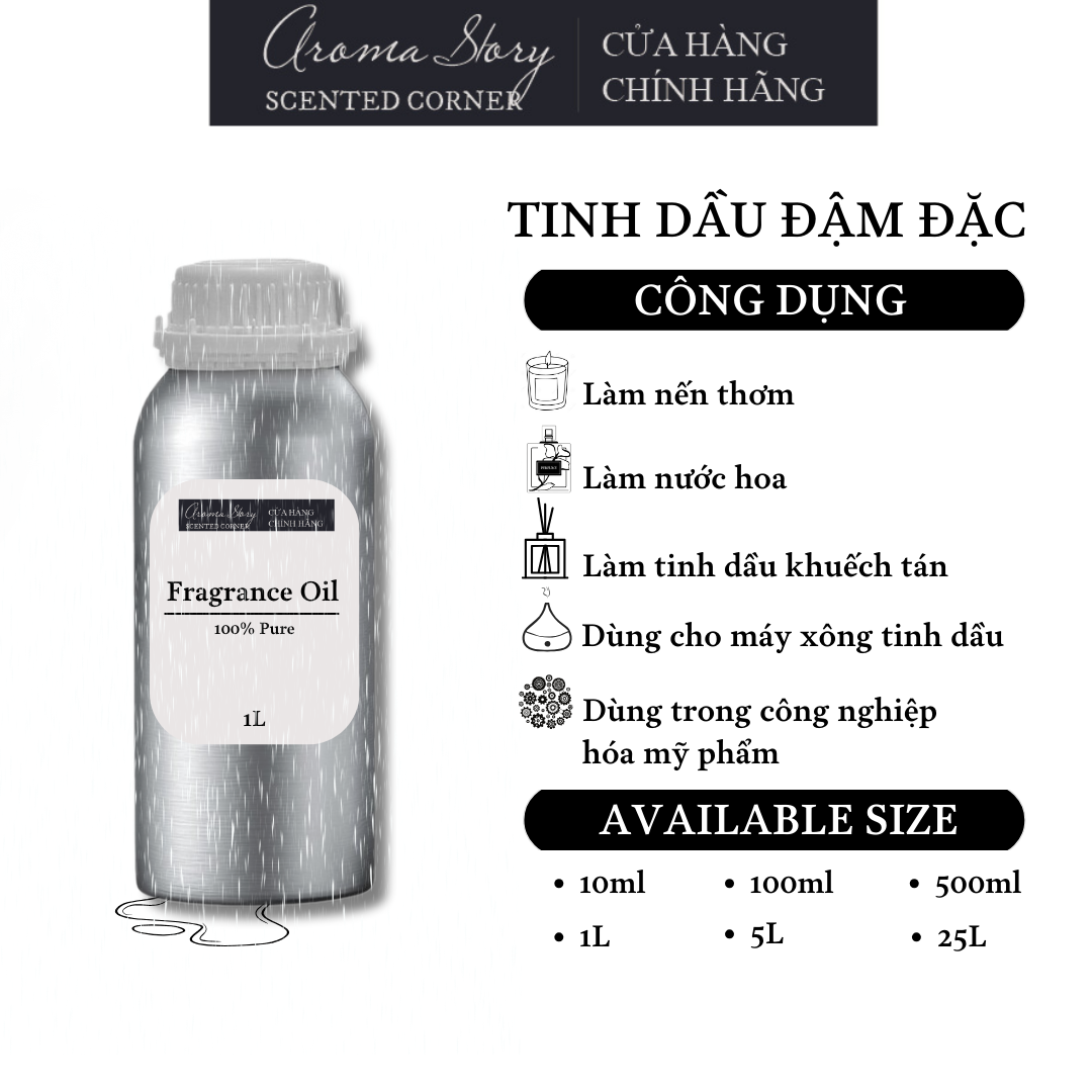 Tinh Dầu Đậm Đặc Aroma Story Hương Mưa (Rain) - Dùng Để Làm Nến Thơm, Nước Hoa, Tinh Dầu Khuếch Tán, Máy Xông Tinh Dầu