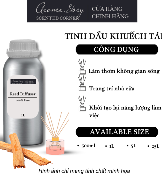 Tinh Dầu Khuếch Tán Giá Lít Aroma Story Hương Đàn Hương (SANDALWOOD)- Dùng Để Làm Thơm Phòng, Không Gian Sống