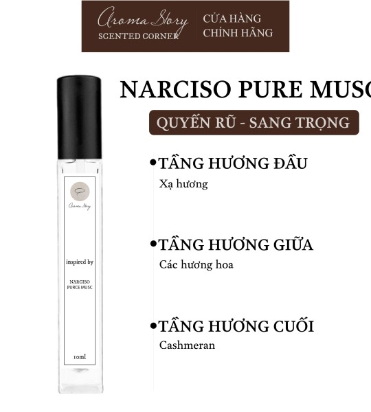 Nước Hoa Nữ Narciso Pure Musc EDP Aroma Story Size 10ml/50ml