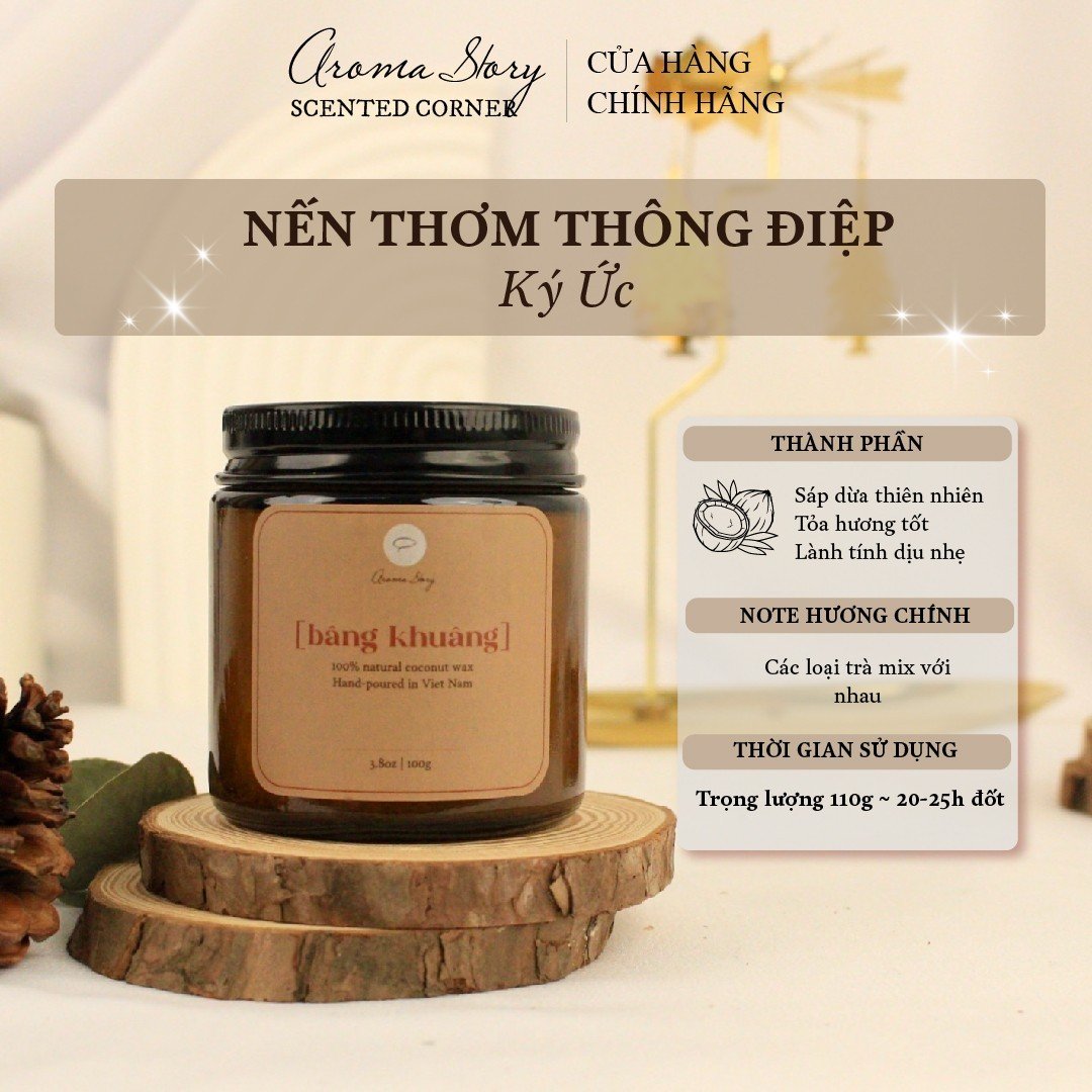 [6 Hương] BST Nến Thơm Thông Điệp Cảm Xúc Nhiều Hương Thơm Aroma Story 100g